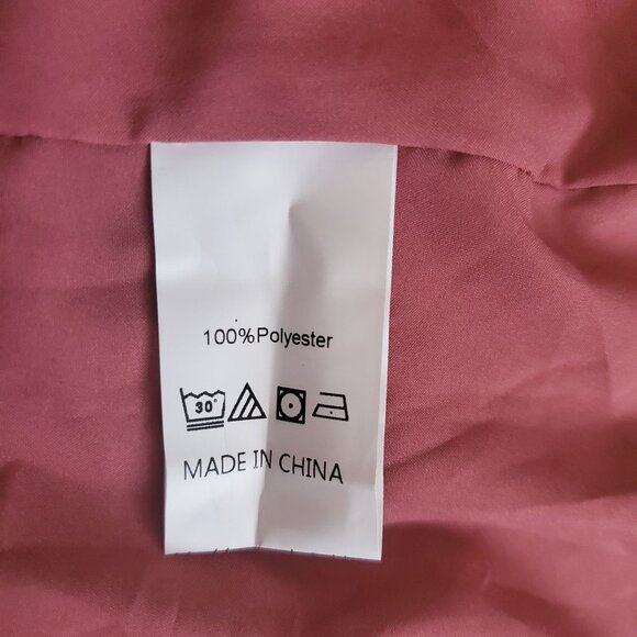 Pretty Garden Women's Swiss Dot Chiffon Ruffled-Sleeve Casual Blouse Pink Medium - Picture 8 of 12